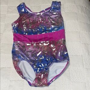 EUC Cat & Jack Shiny Purple and Pink Leotard